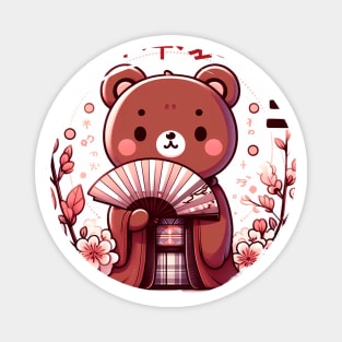 japanese teddy with KImono Magnet